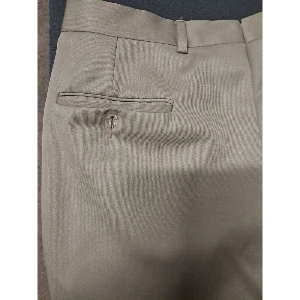 Vintage Corbin Pleated Dress Pants Men's 36x30 Olive USA Union Made